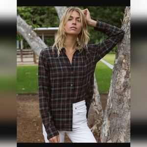 Jenni Kayne Classic Flannel Shirt, Extra Small